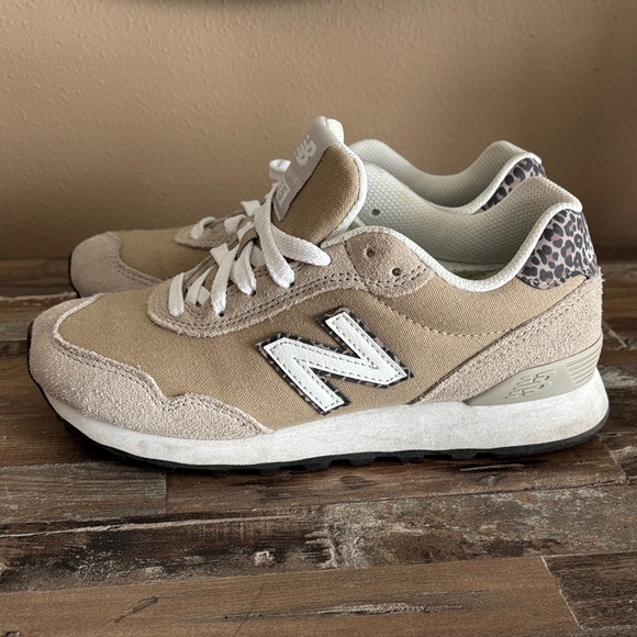 New Balance Beige Sneakers with Animal Print Detail SZ 6 - Picture 3 of 11